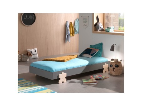 Κρεβάτι Modulo Puzzle μονό γκρι Κρεβάτι Modulo Puzzle μονό γκρι